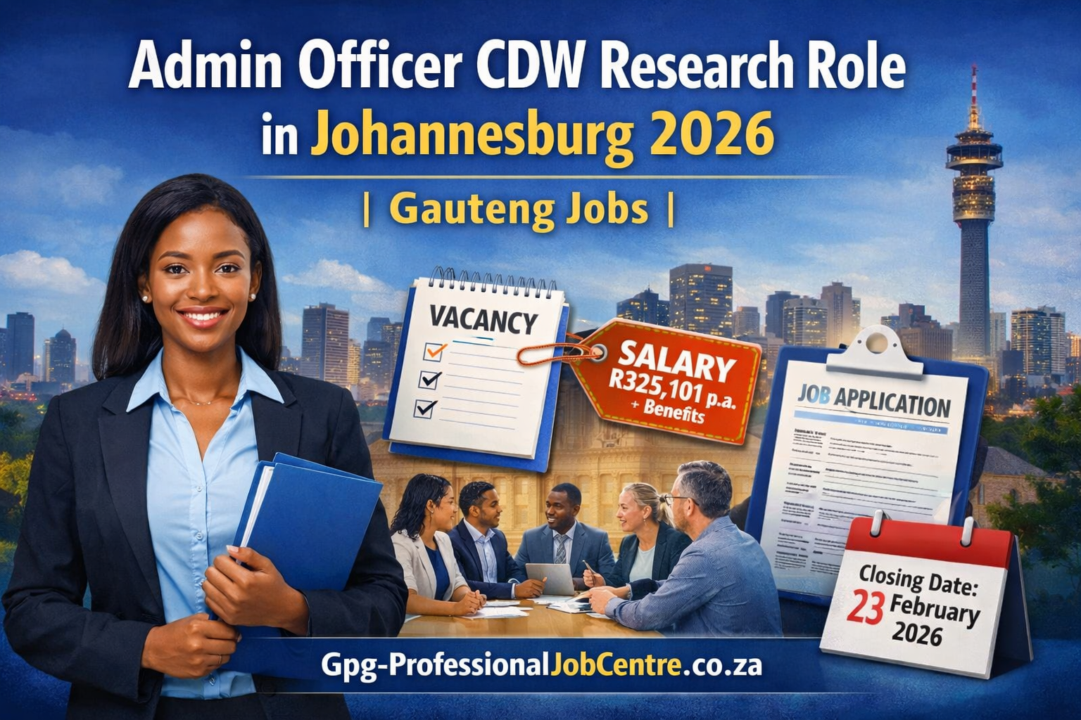 Admin Officer CDW Research Role in Johannesburg 2026 | Gauteng Jobs