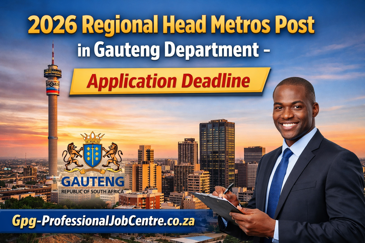 2026 Regional Head Metros Post in Gauteng Department – Application Deadline