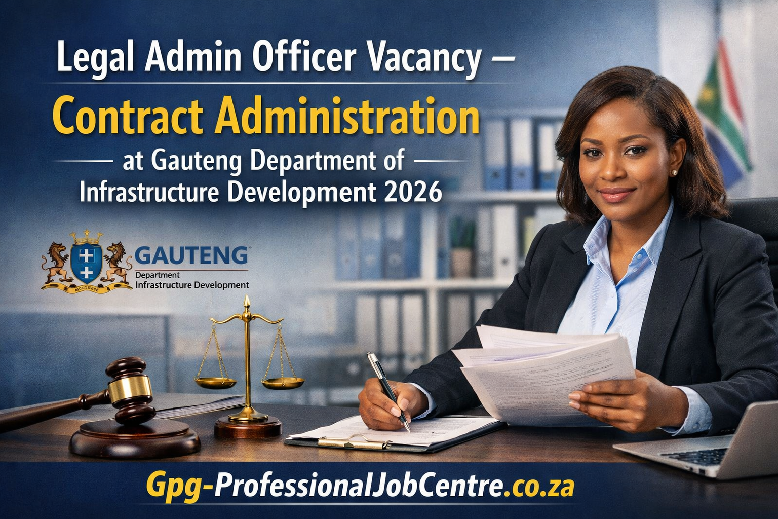 Legal Admin Officer Vacancy – Contract Administration at Gauteng Department of Infrastructure Development 2026