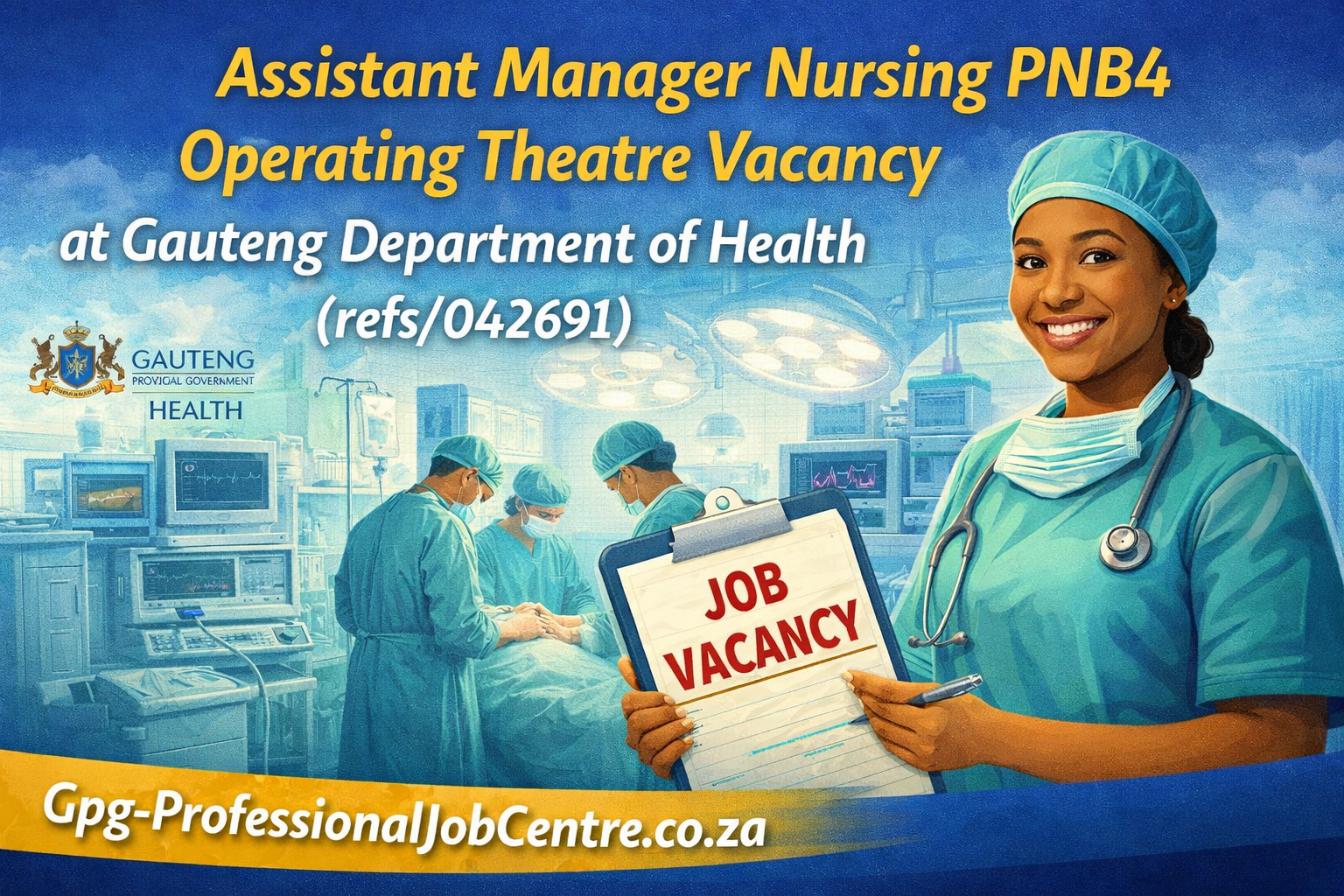 Gauteng Department of Health theatre nursing job vacancy