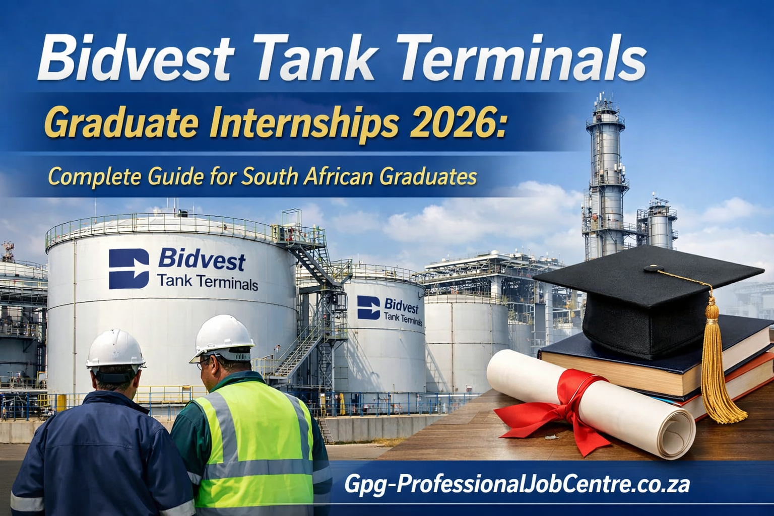 Graduate interns working in energy and logistics operations at Bidvest Tank Terminals