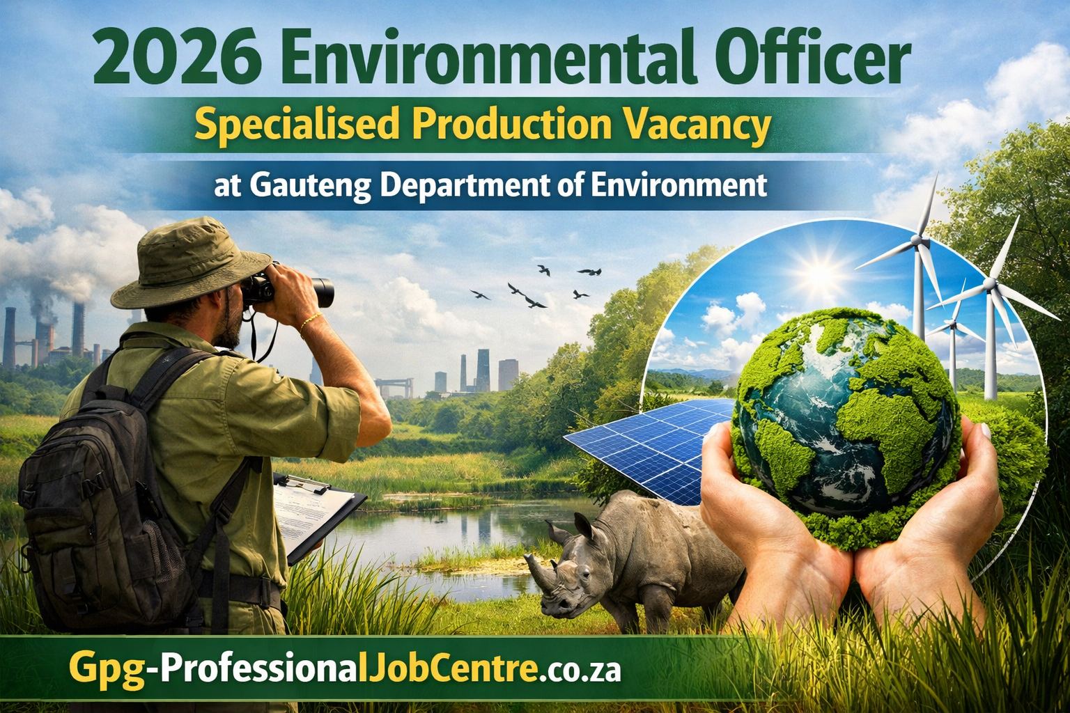 Gauteng Department Environmental Officer Specialised Production vacancy Johannesburg
