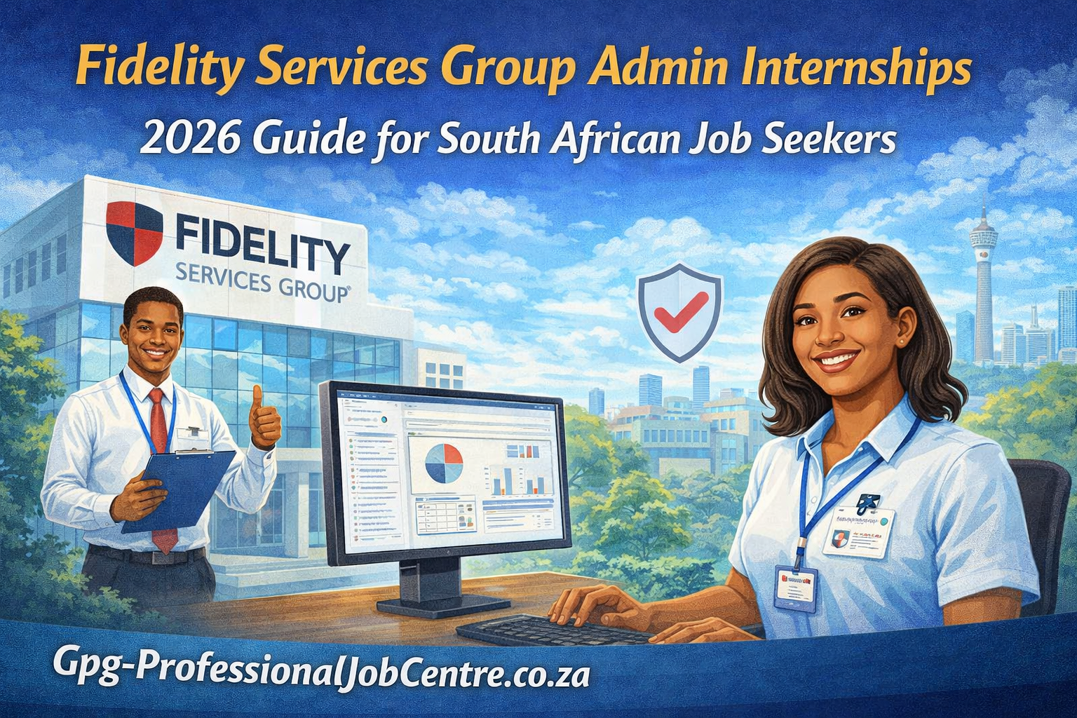 Young intern working in an office setting