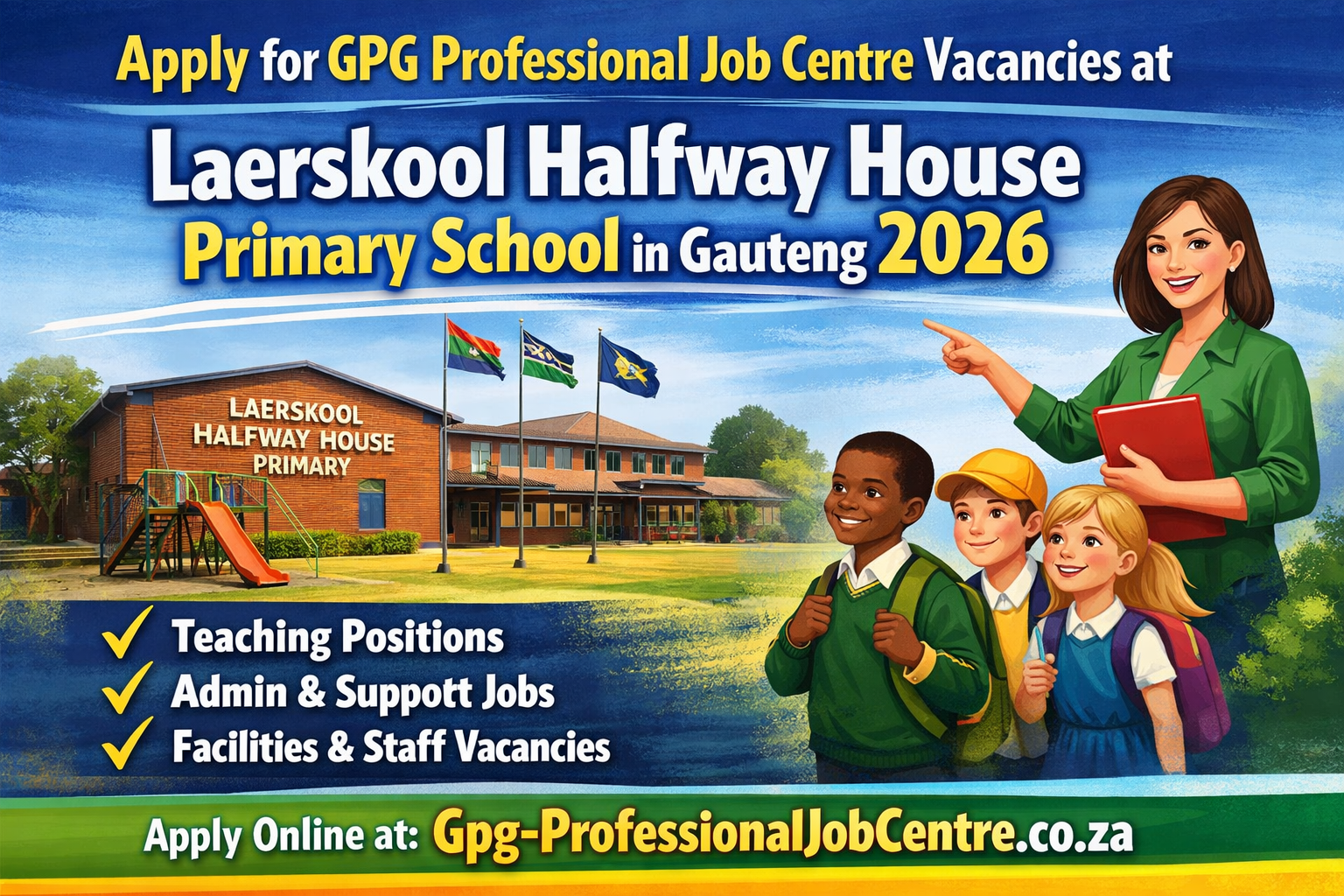 Apply for GPG Professional Job Centre Vacancies at Laerskool Halfway House Primary School in Gauteng 2026