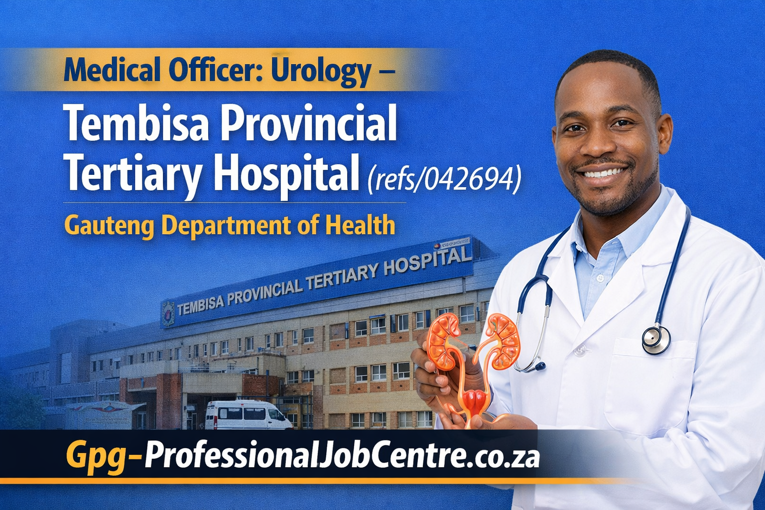 Medical Officer performing urology consultation at Tembisa Hospital