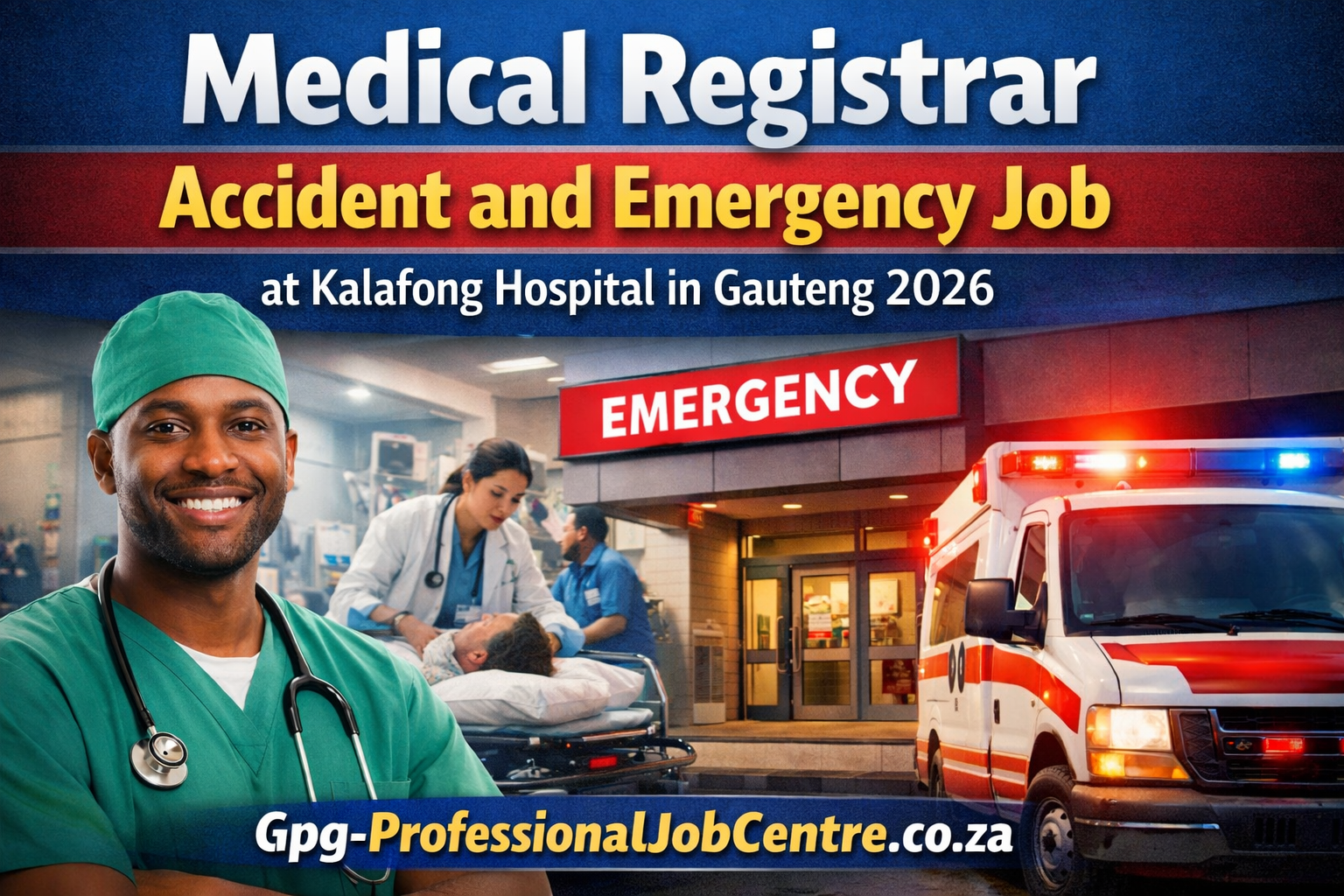 GPG Professional Job Centre Vacancies Medical Registrar Accident and Emergency Kalafong Hospital