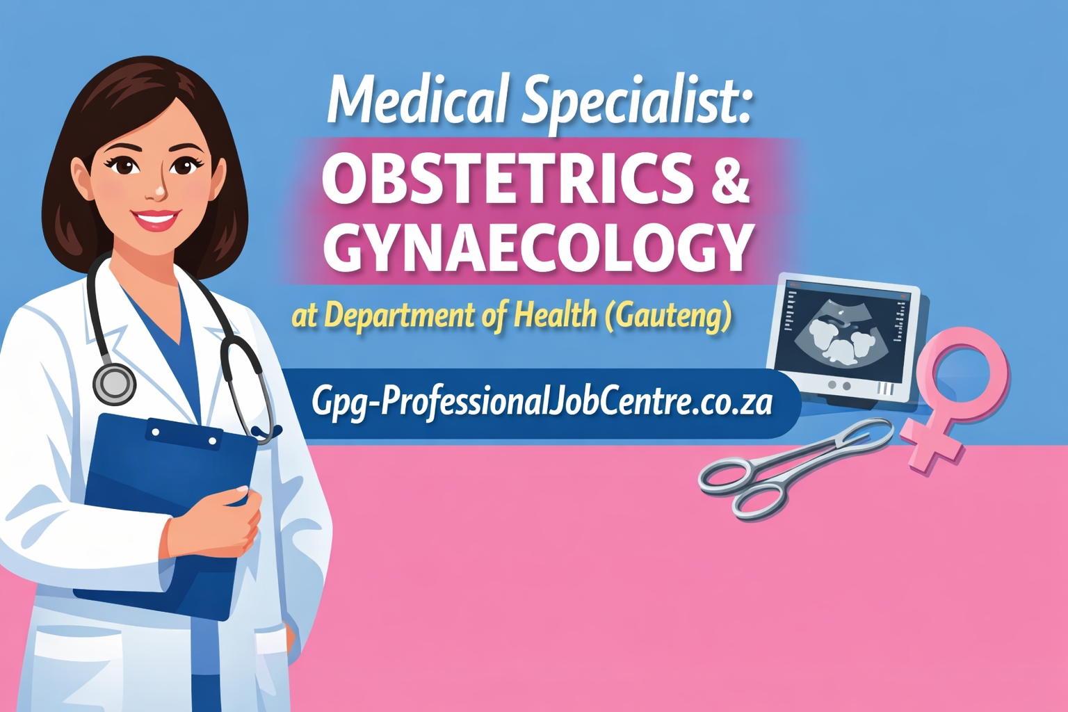 Medical specialist performing obstetrics care in a tertiary hospital
