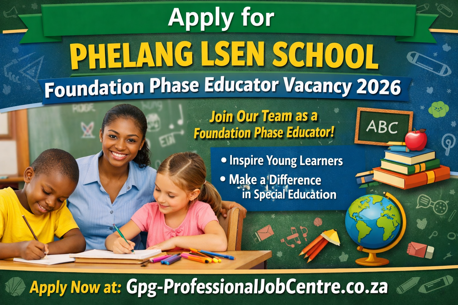 Apply for PHELANG LSEN SCHOOL Foundation Phase Educator Vacancy 2026