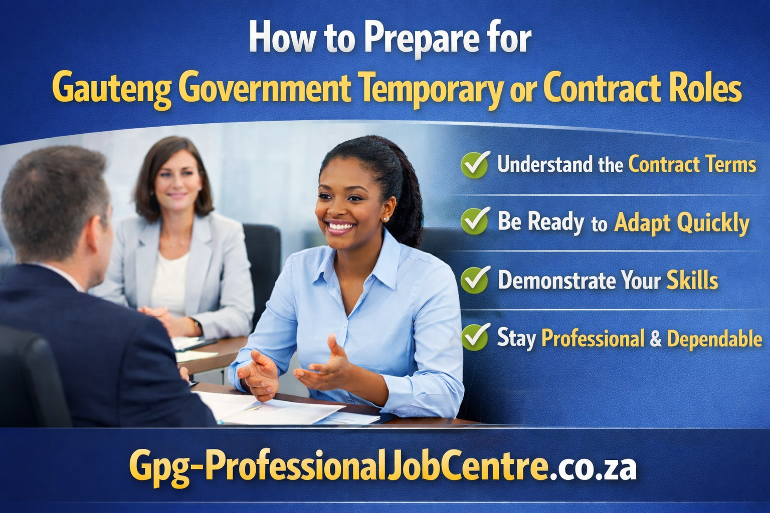 Job seeker preparing documents for Gauteng government temporary contract application