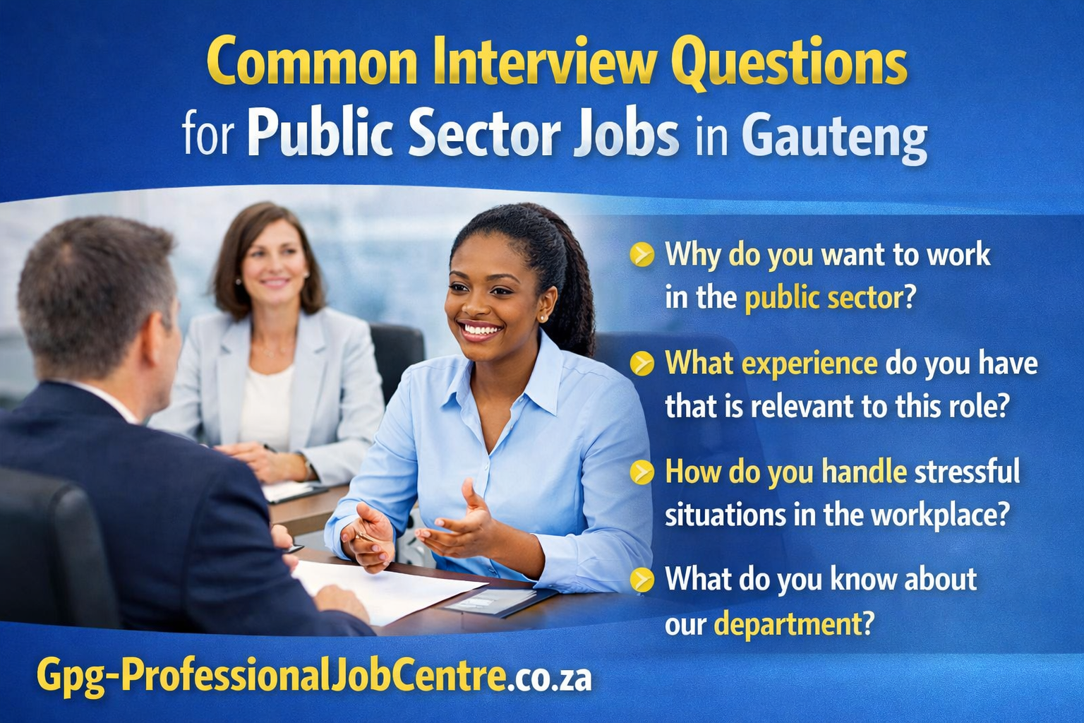 Common Interview Questions for Public Sector Jobs in Gauteng