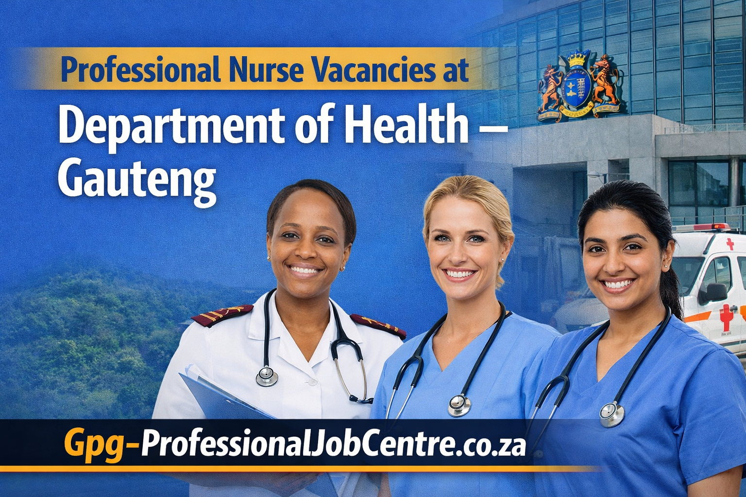 Professional Nurse at Gauteng Tshwane District Hospital assisting patient