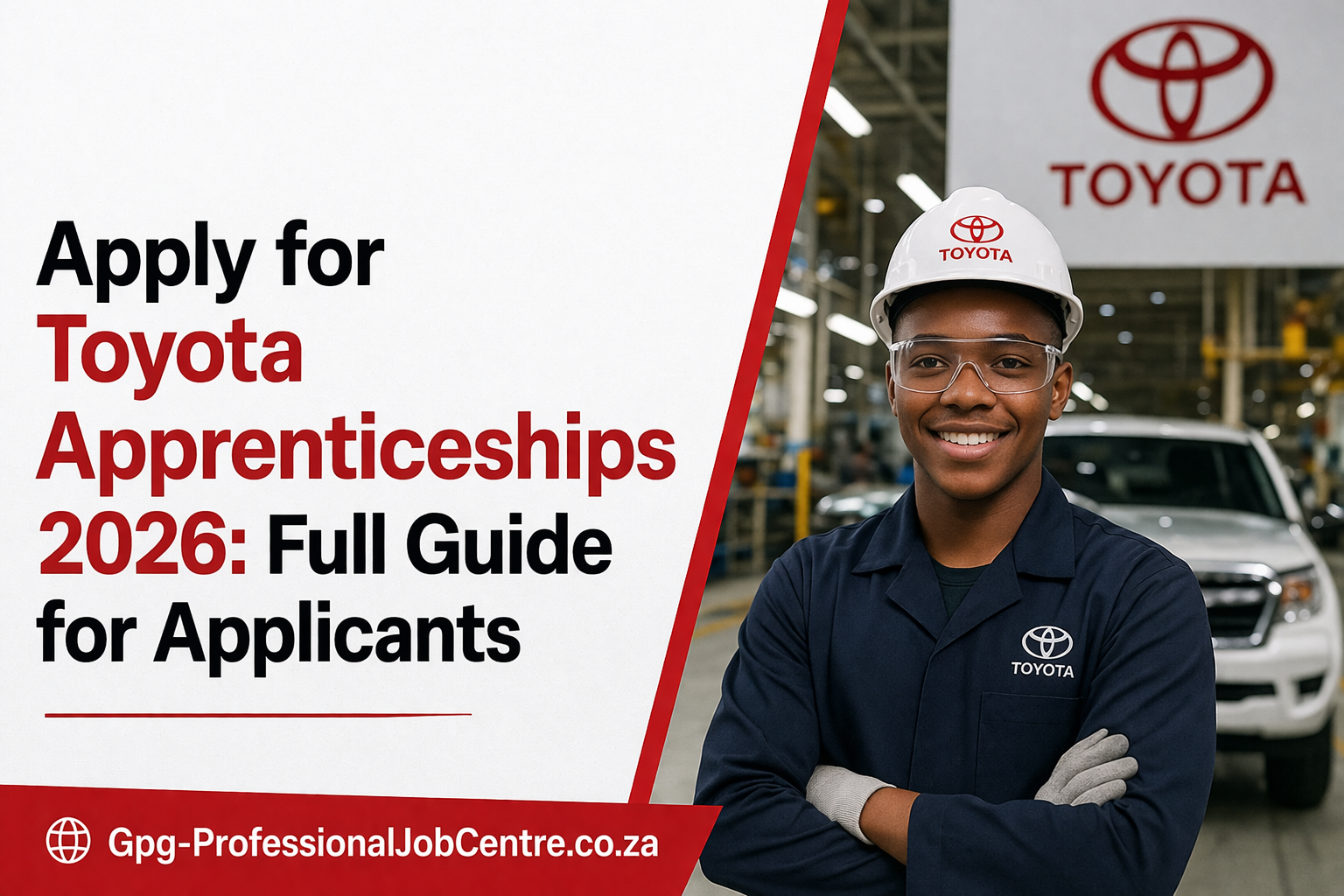 Toyota apprentices working on machinery in a Durban factory