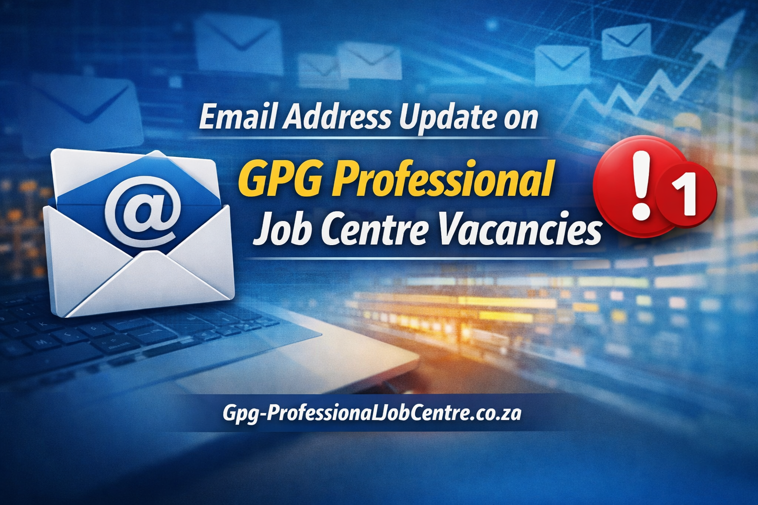 User updating email address on job portal dashboard