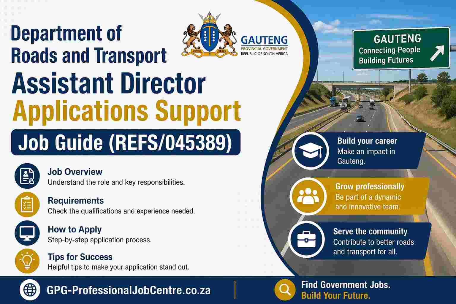 Assistant Director Applications Support Information Systems job South Africa