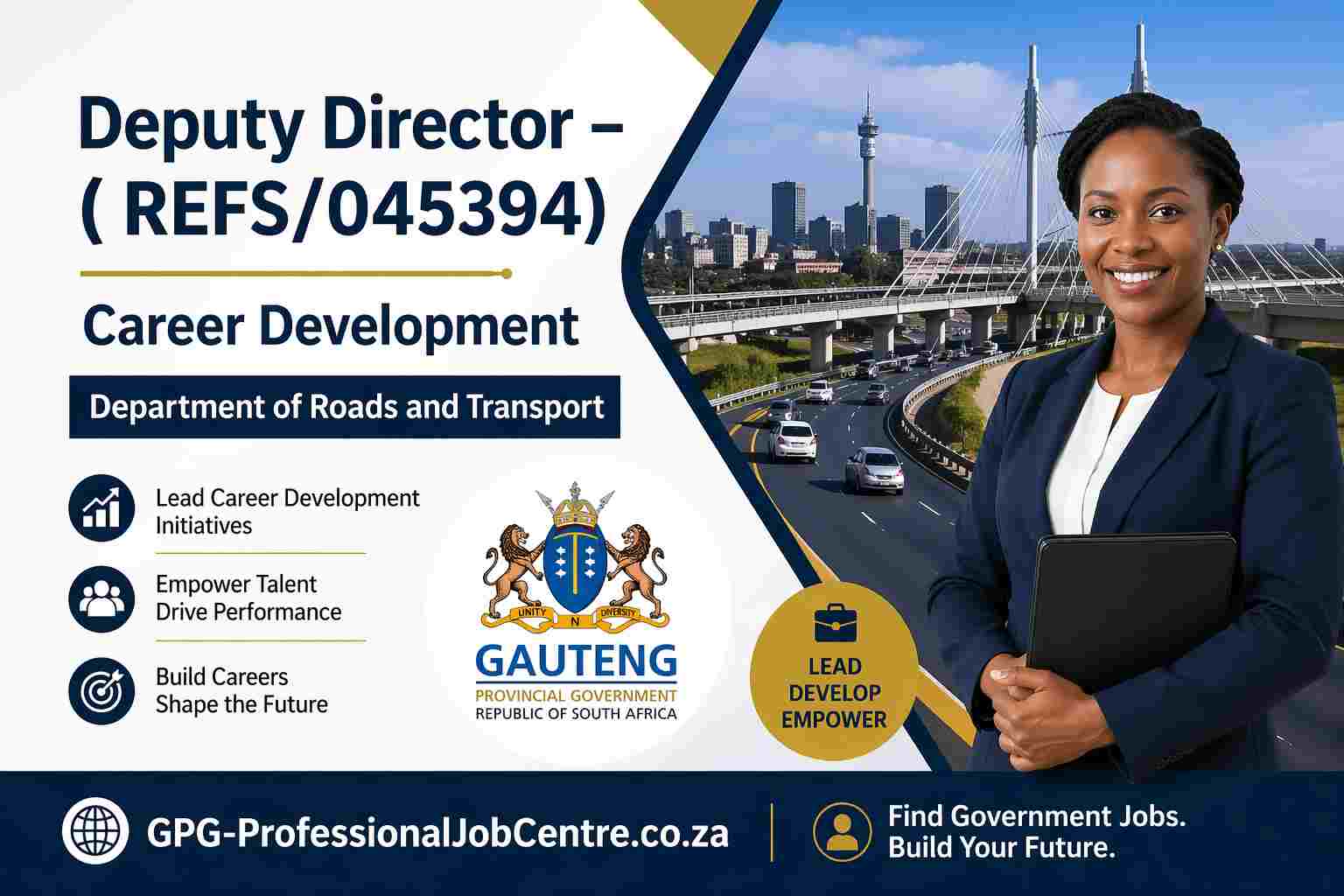 Deputy Director HR Career Development government job South Africa Johannesburg office