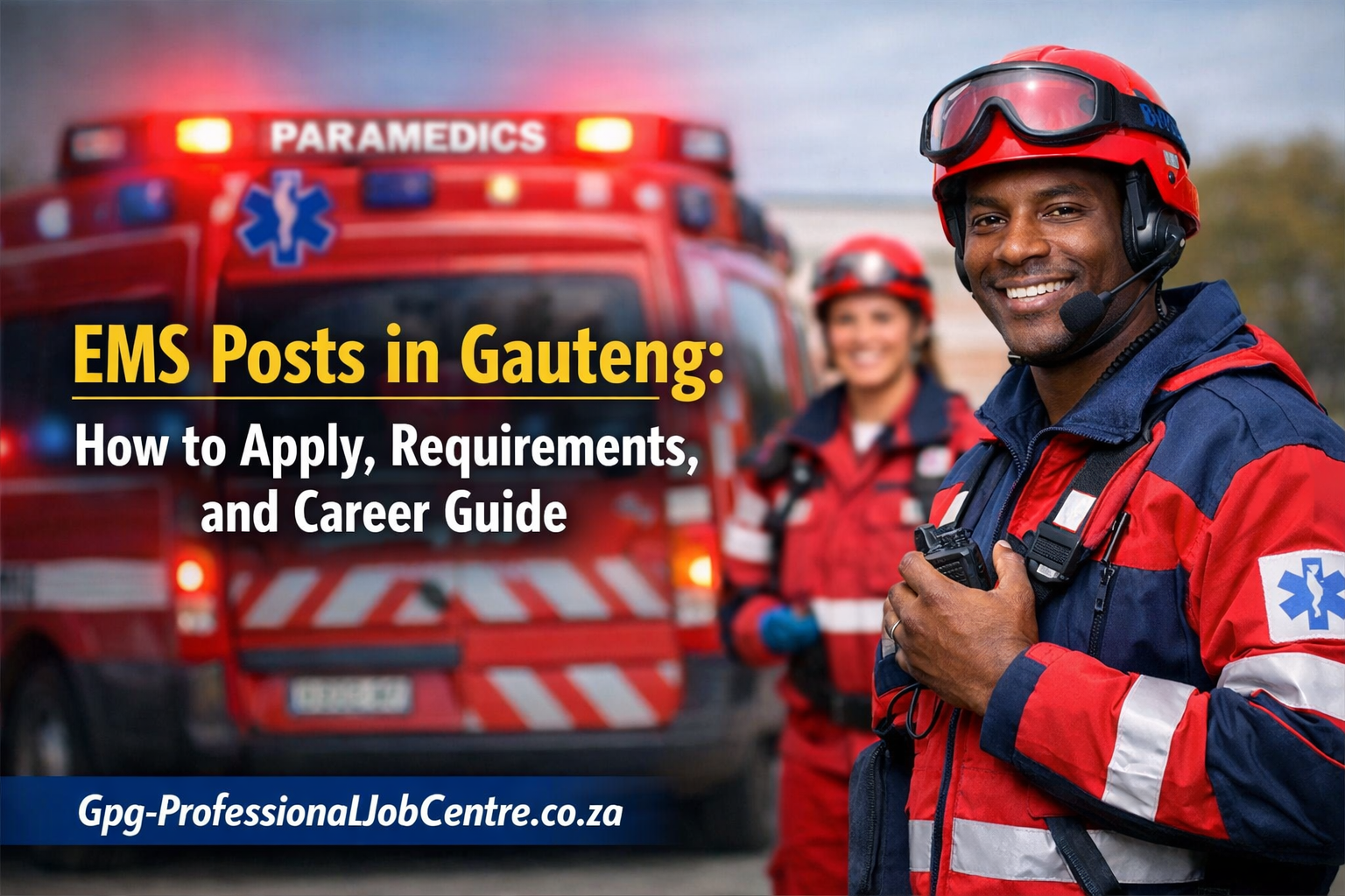 Emergency medical services team assisting patient in Gauteng