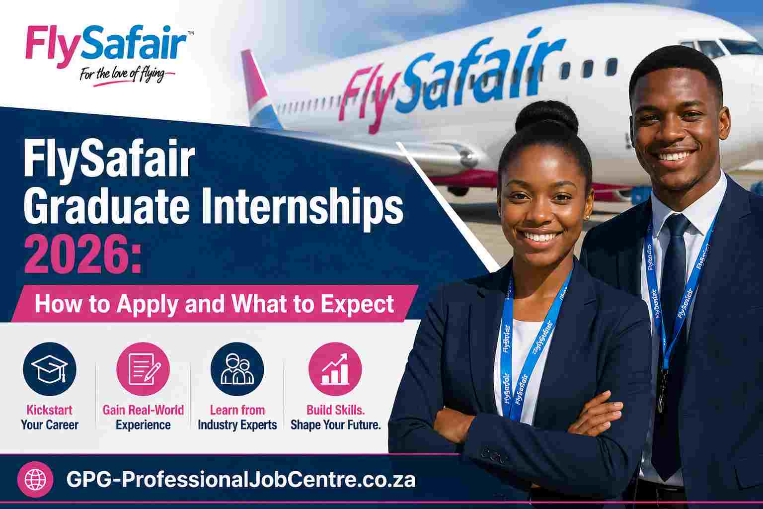 FlySafair internship applicants working in aviation office environment