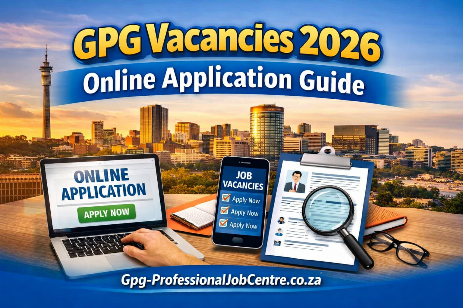 Job seeker applying for GPG vacancies online using a laptop