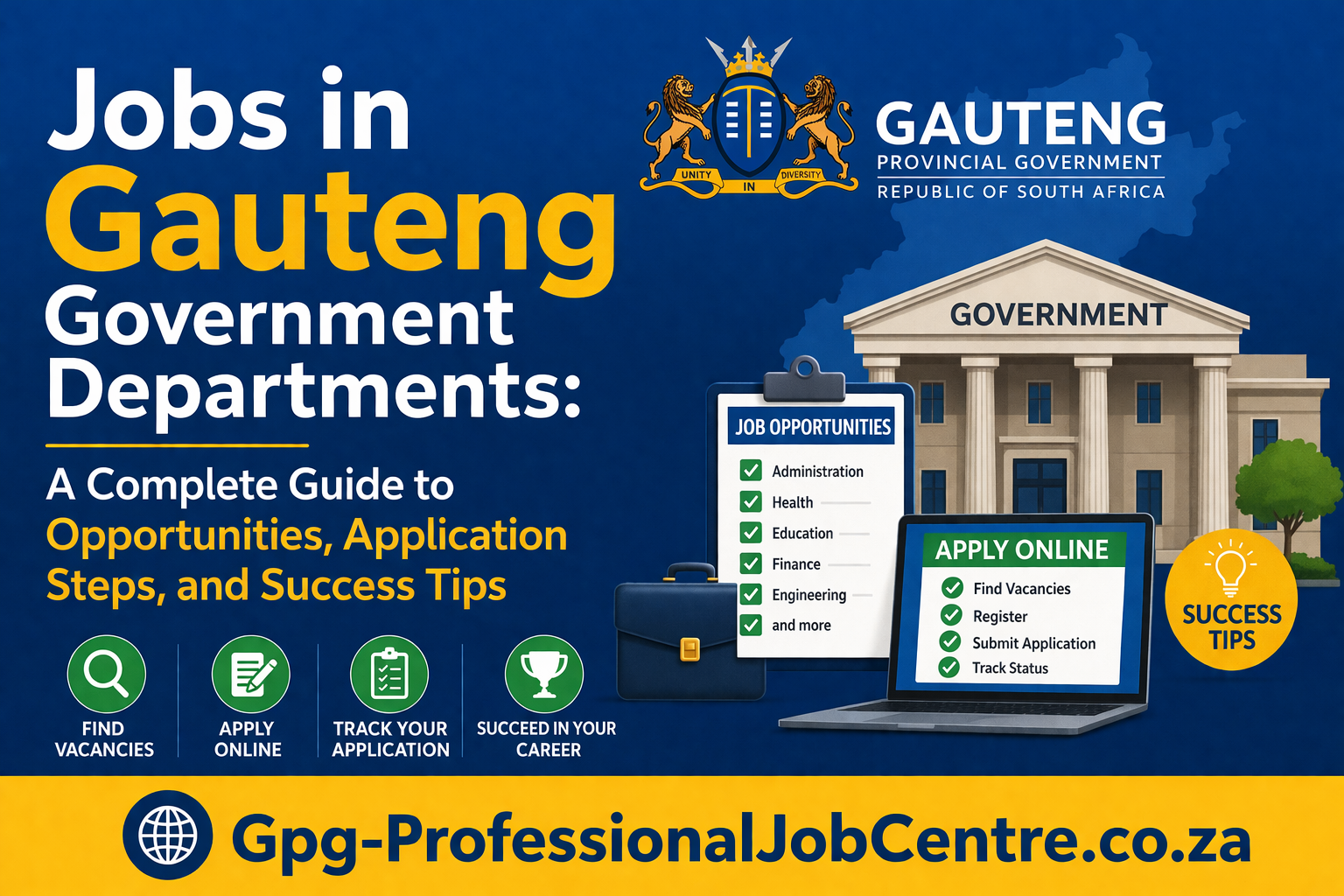 Employees working in a Gauteng government department office