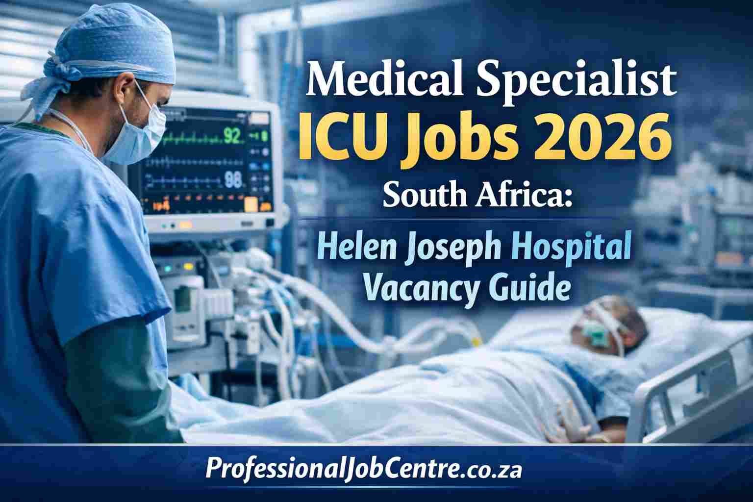 Medical specialist working in intensive care unit in South Africa
