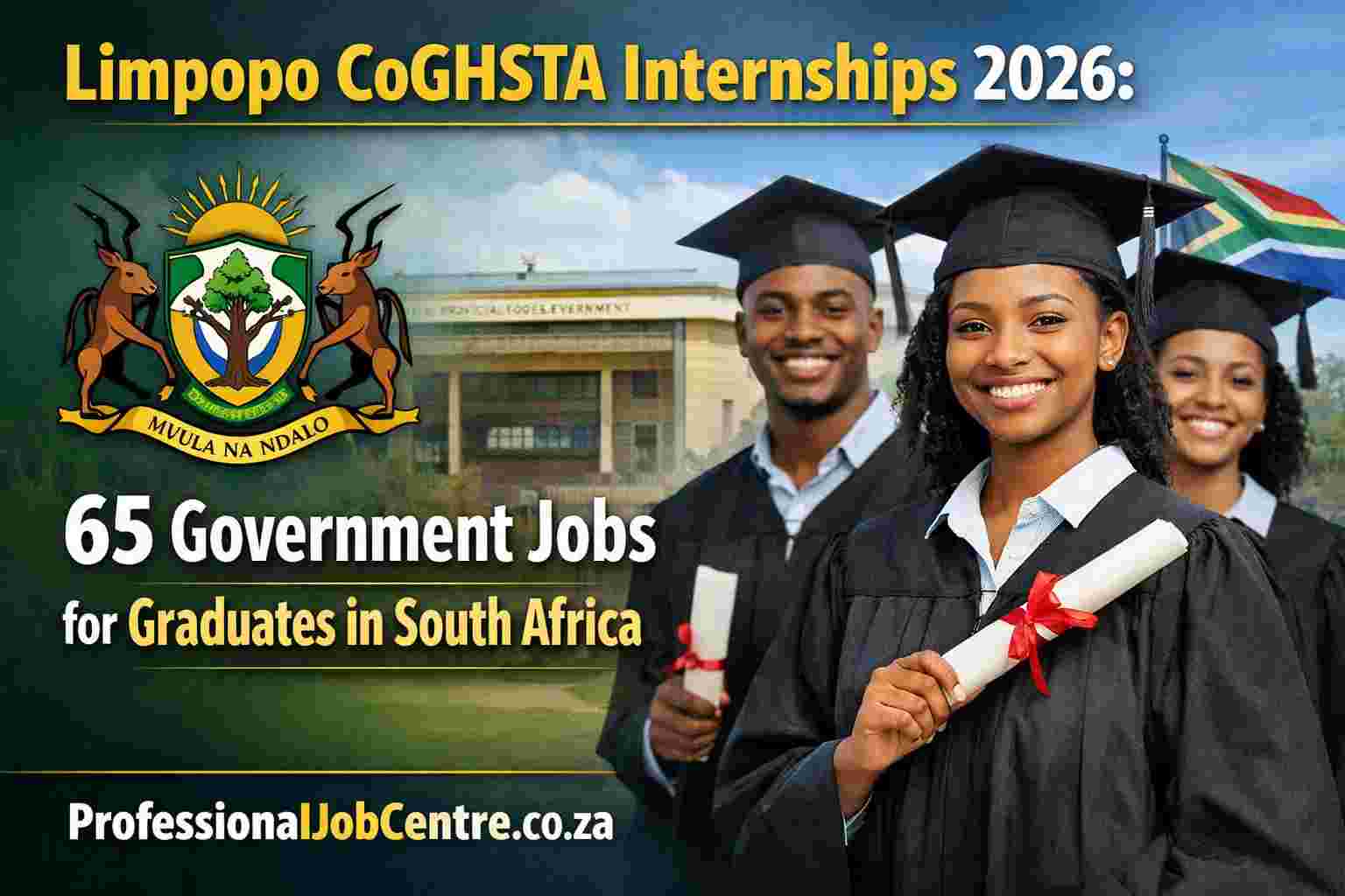 South African graduates working in Limpopo government offices during internship