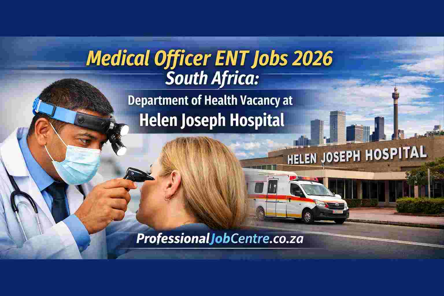 Doctor working in ENT department at Helen Joseph Hospital