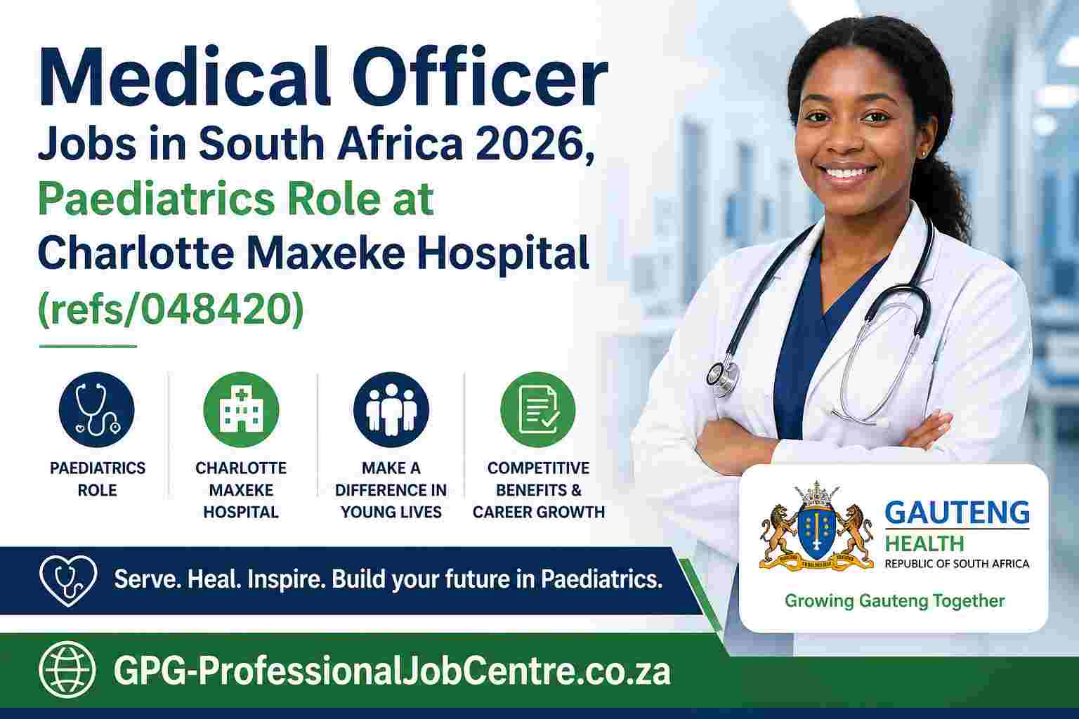 Doctor examining a child in a South African public hospital paediatrics ward