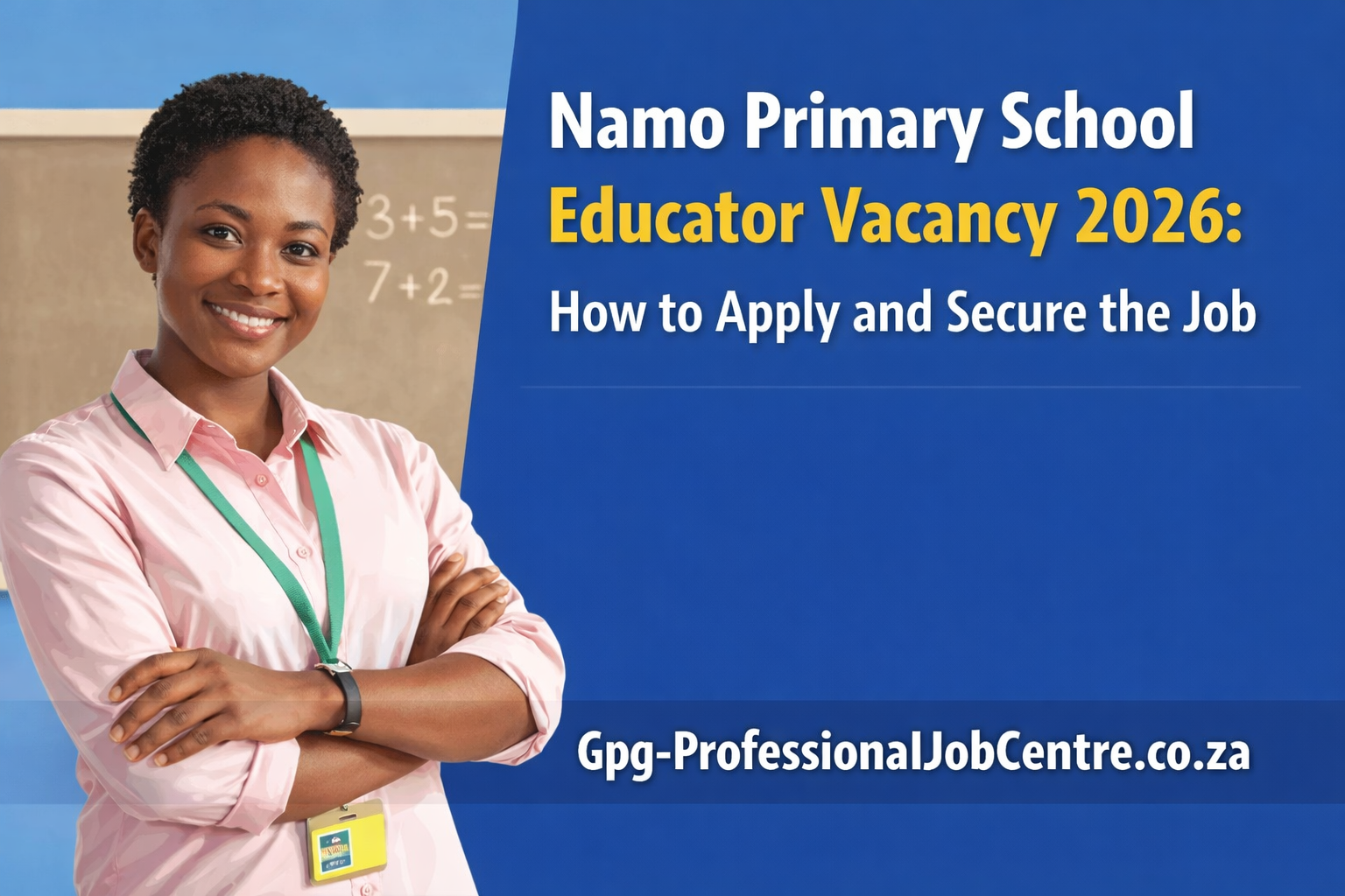 Intermediate Phase teaching job at Namo Primary School in Hammanskraal