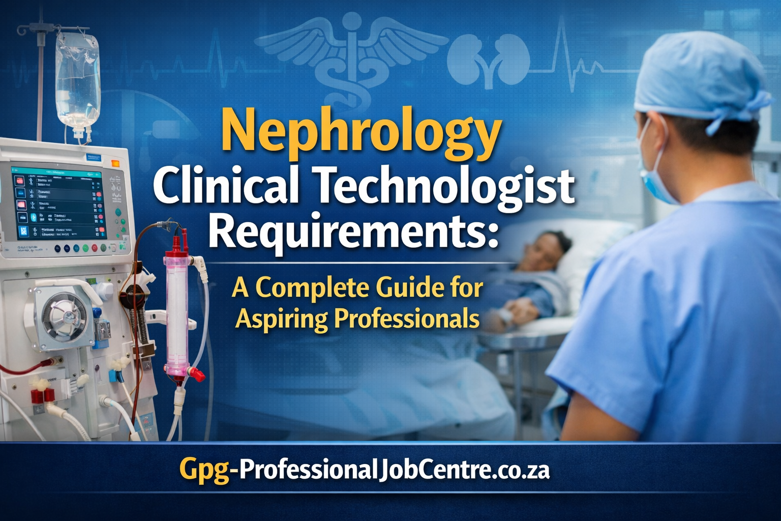 Clinical technologist performing dialysis treatment for kidney patients