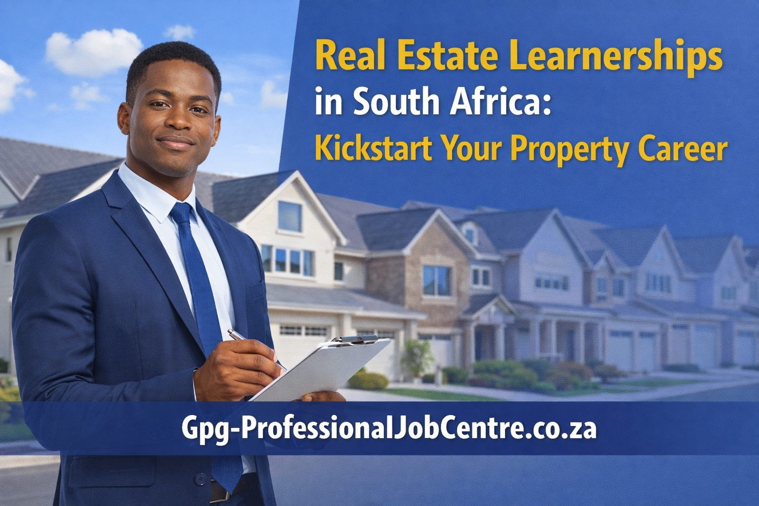 Young professional learning real estate skills in South Africa