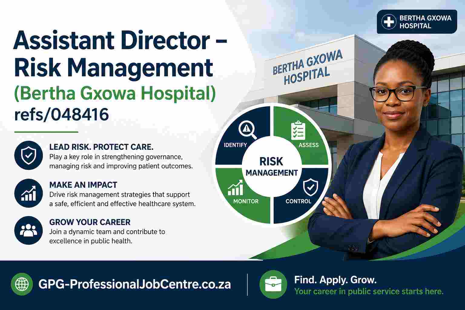 Hospital risk management professionals reviewing audit reports