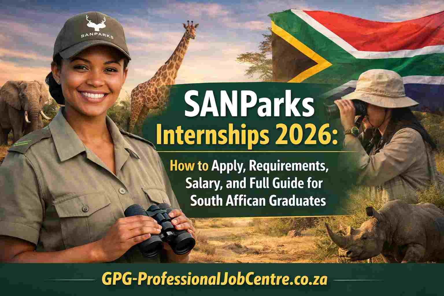 SANParks interns working in a national park environment in South Africa