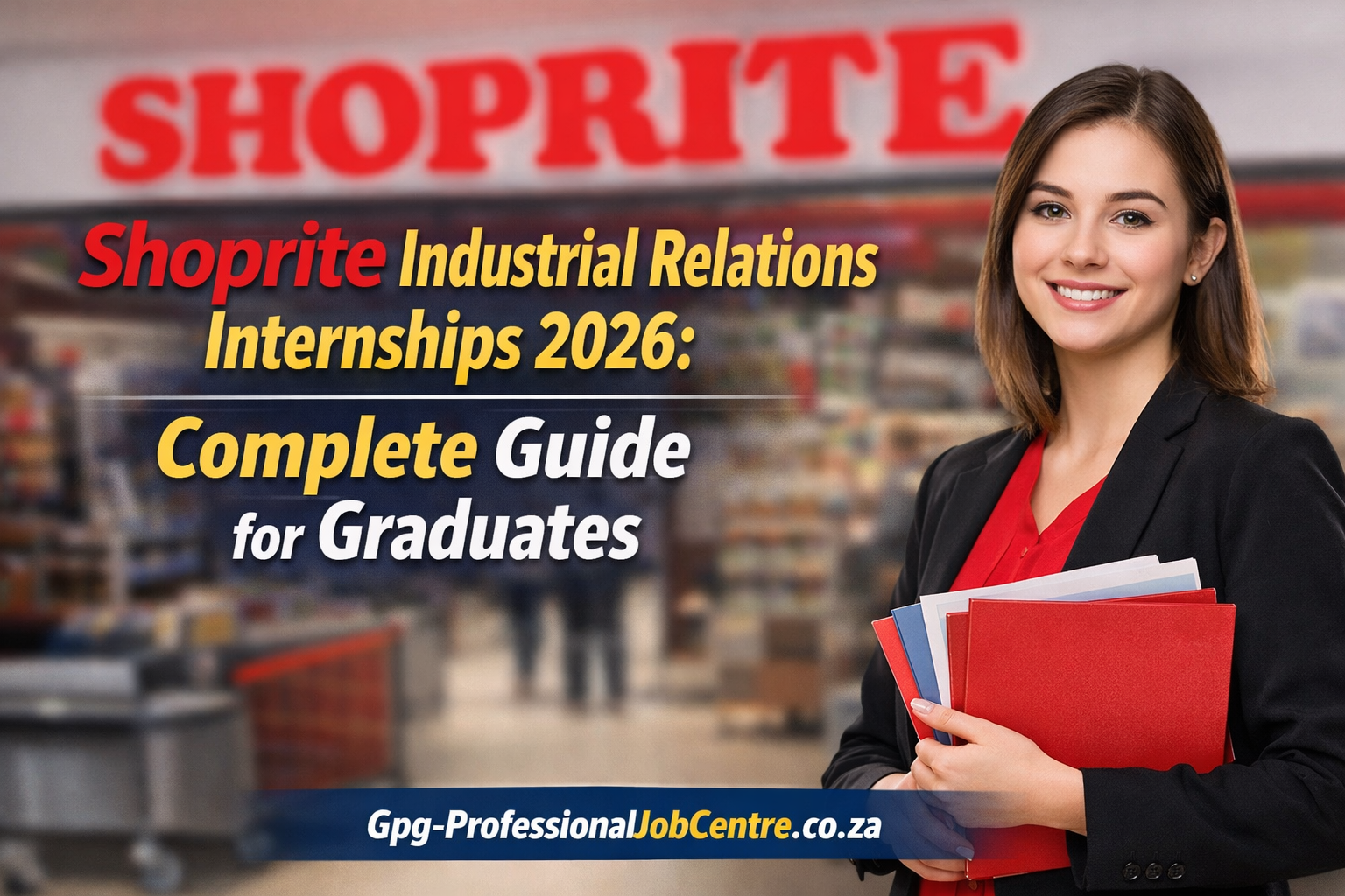 Graduate intern working in HR office at Shoprite