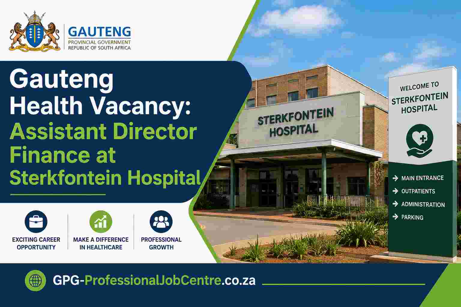 Assistant Director Finance vacancy at Gauteng Health Sterkfontein Hospital