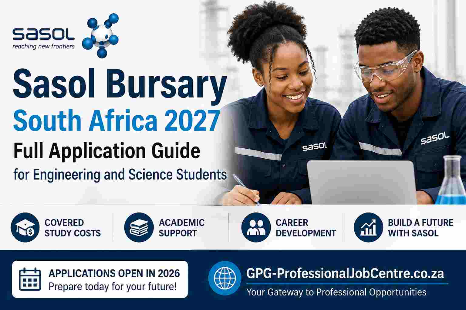 South African engineering students studying with Sasol bursary support