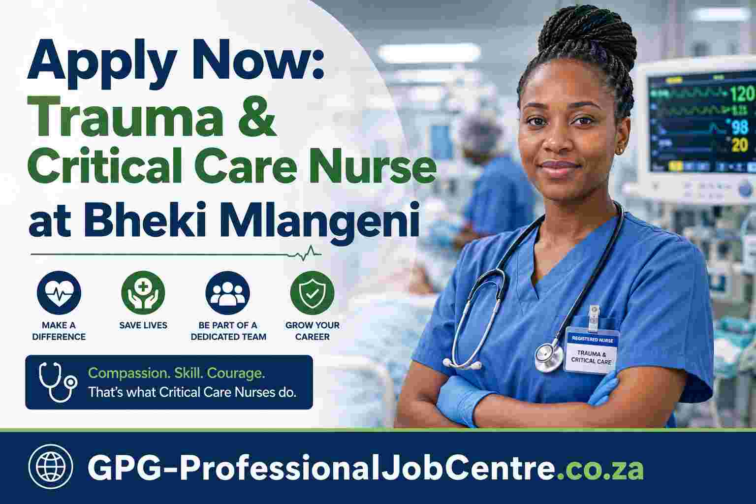 Bheki Mlangeni Hospital nursing vacancies professional nurse specialty trauma critical care job