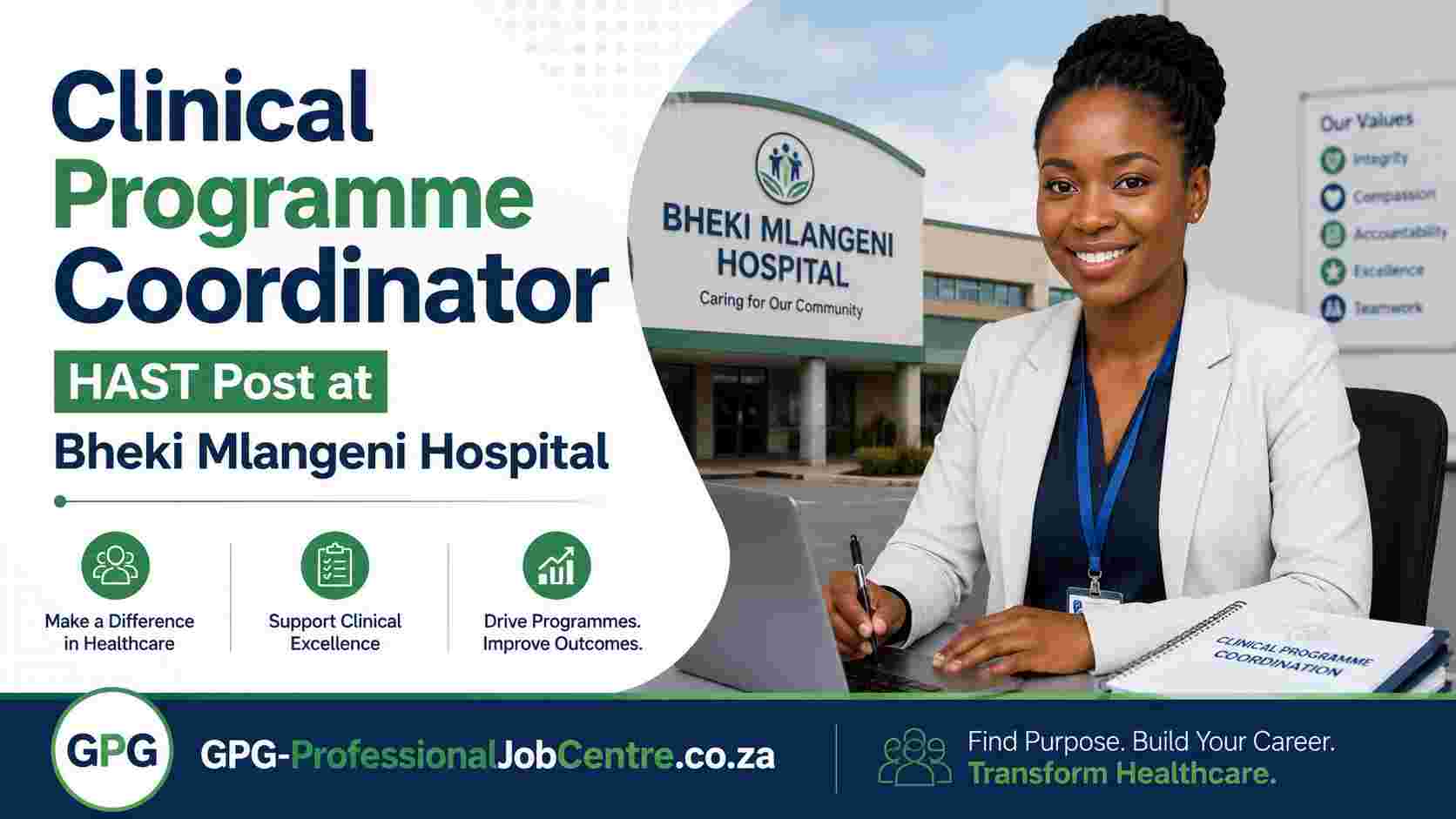 Bheki Mlangeni Hospital HAST Clinical Programme Coordinator vacancy notice