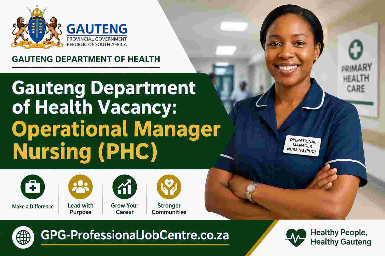 Operational Manager Nursing vacancy at Gauteng Department of Health Mamelodi Regional Hospital.