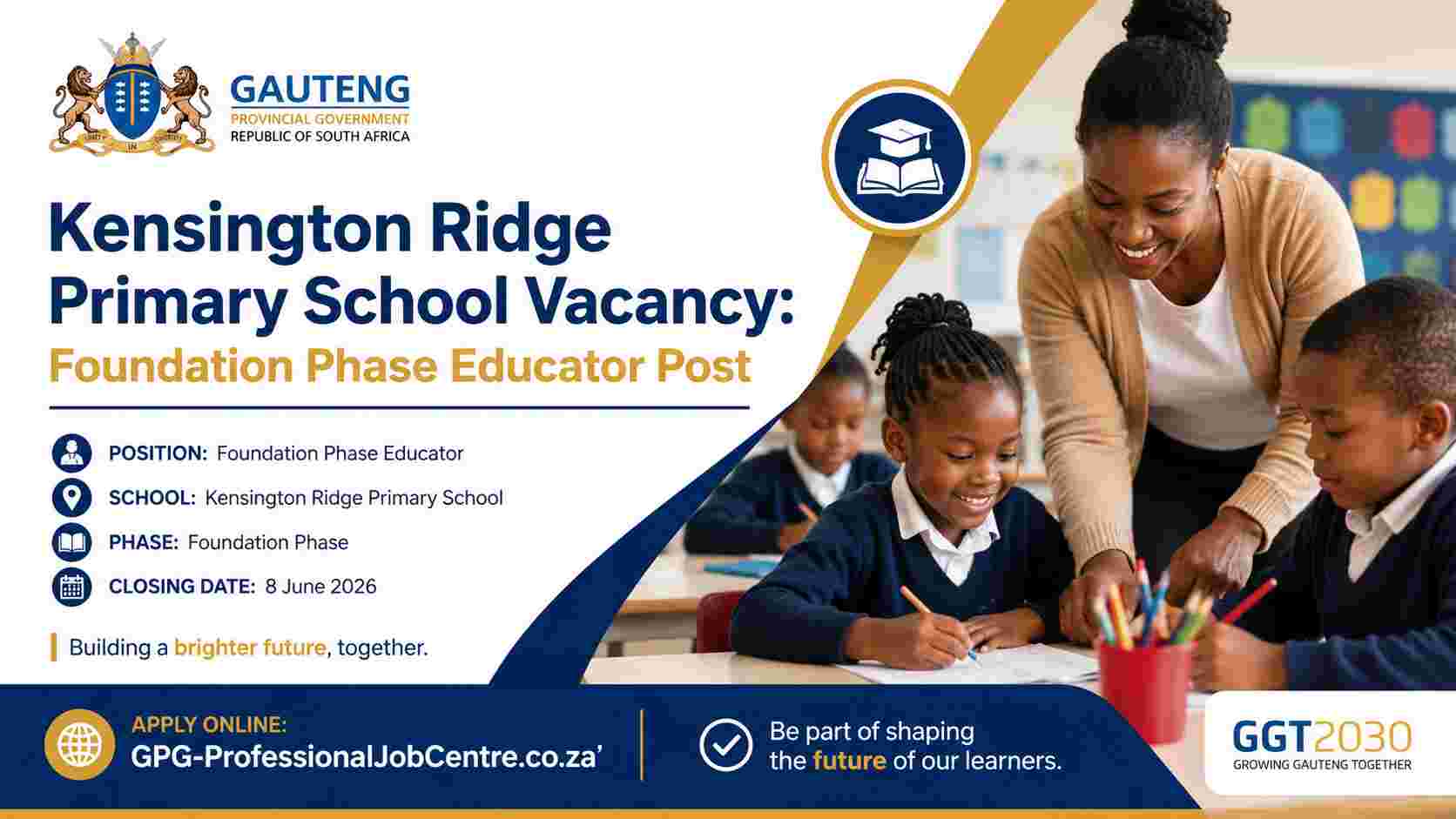 Kensington Ridge Primary School building in Johannesburg Gauteng